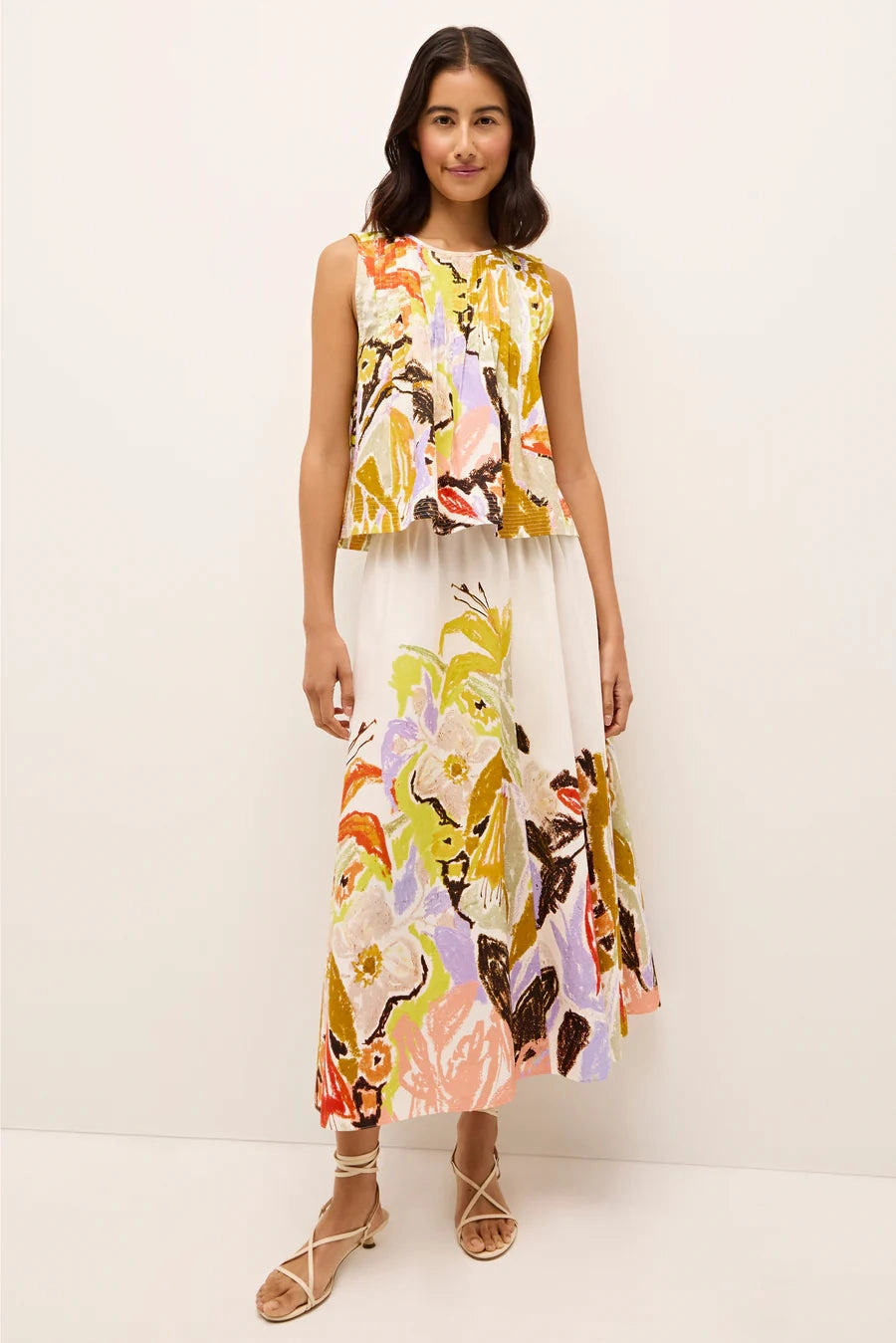 Ma391 Bouquet Midi Skirt