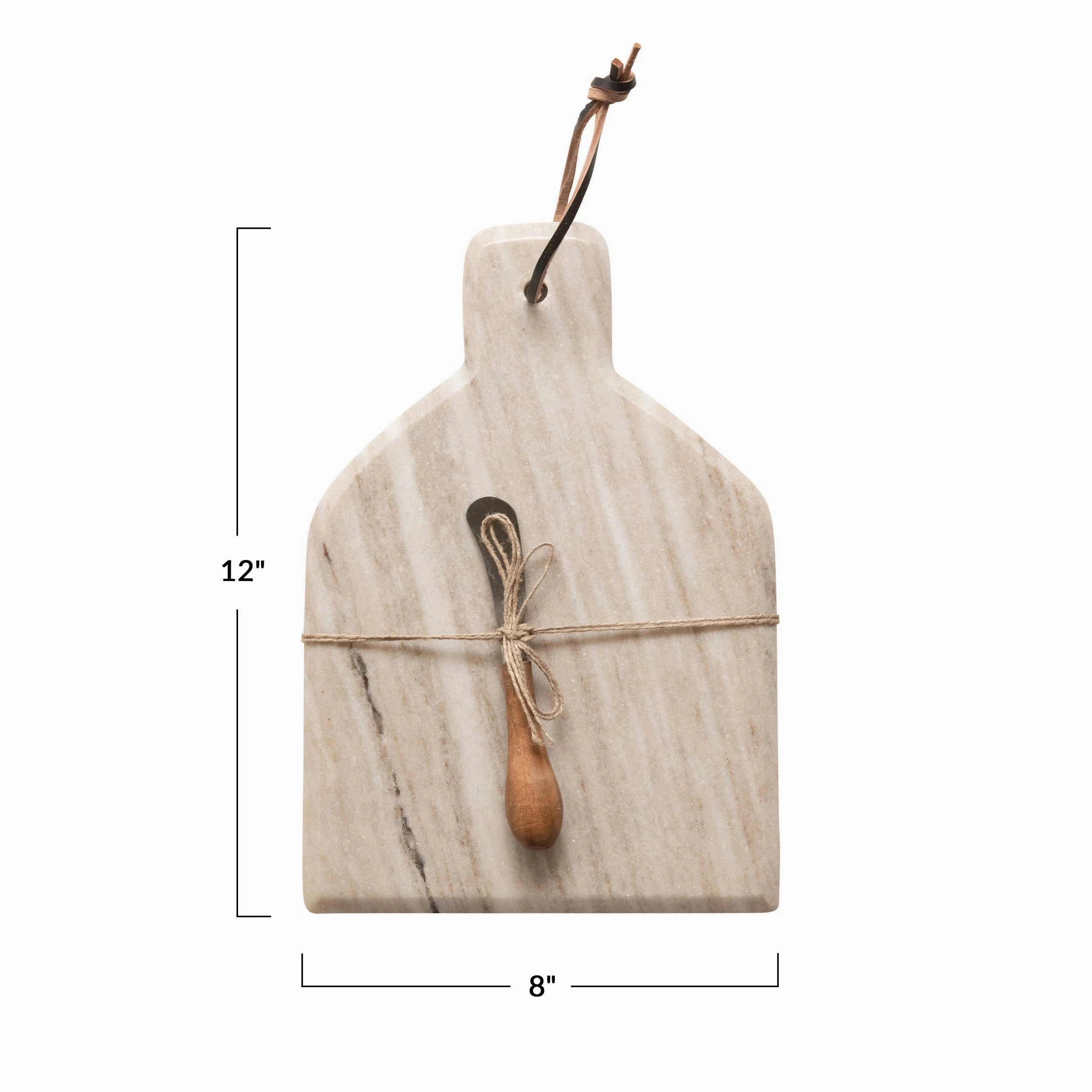 Marble Cheese Cutting Board with Canape Knife