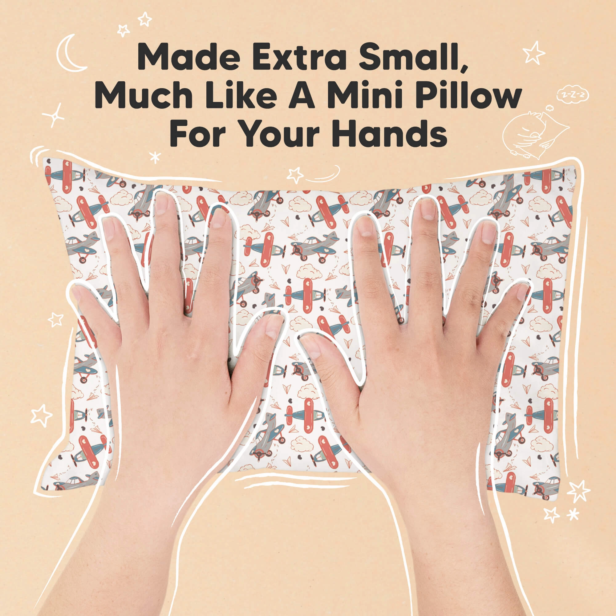 Mini Toddler Pillow With Pillowcase (Aircraft)