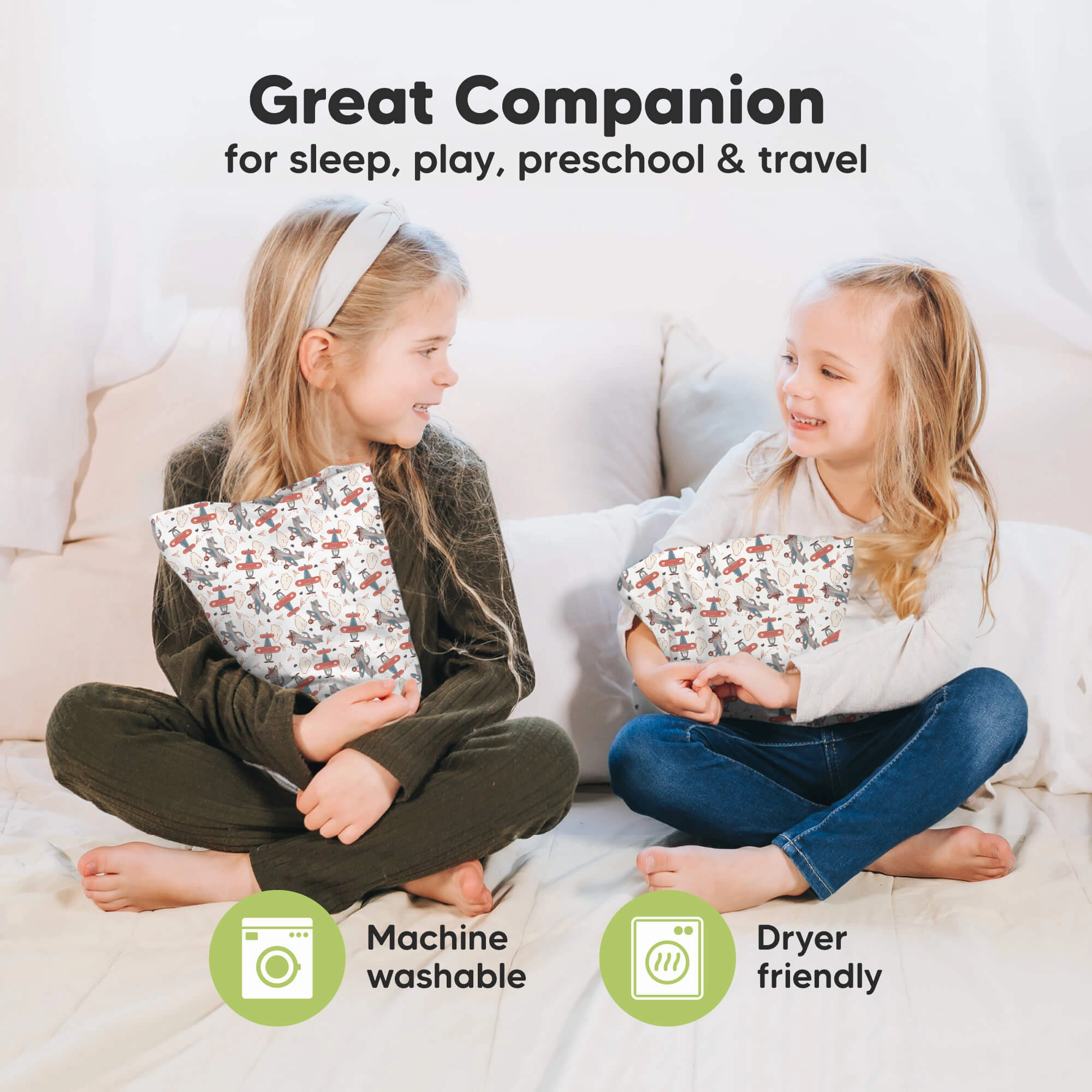 Mini Toddler Pillow With Pillowcase (Aircraft)