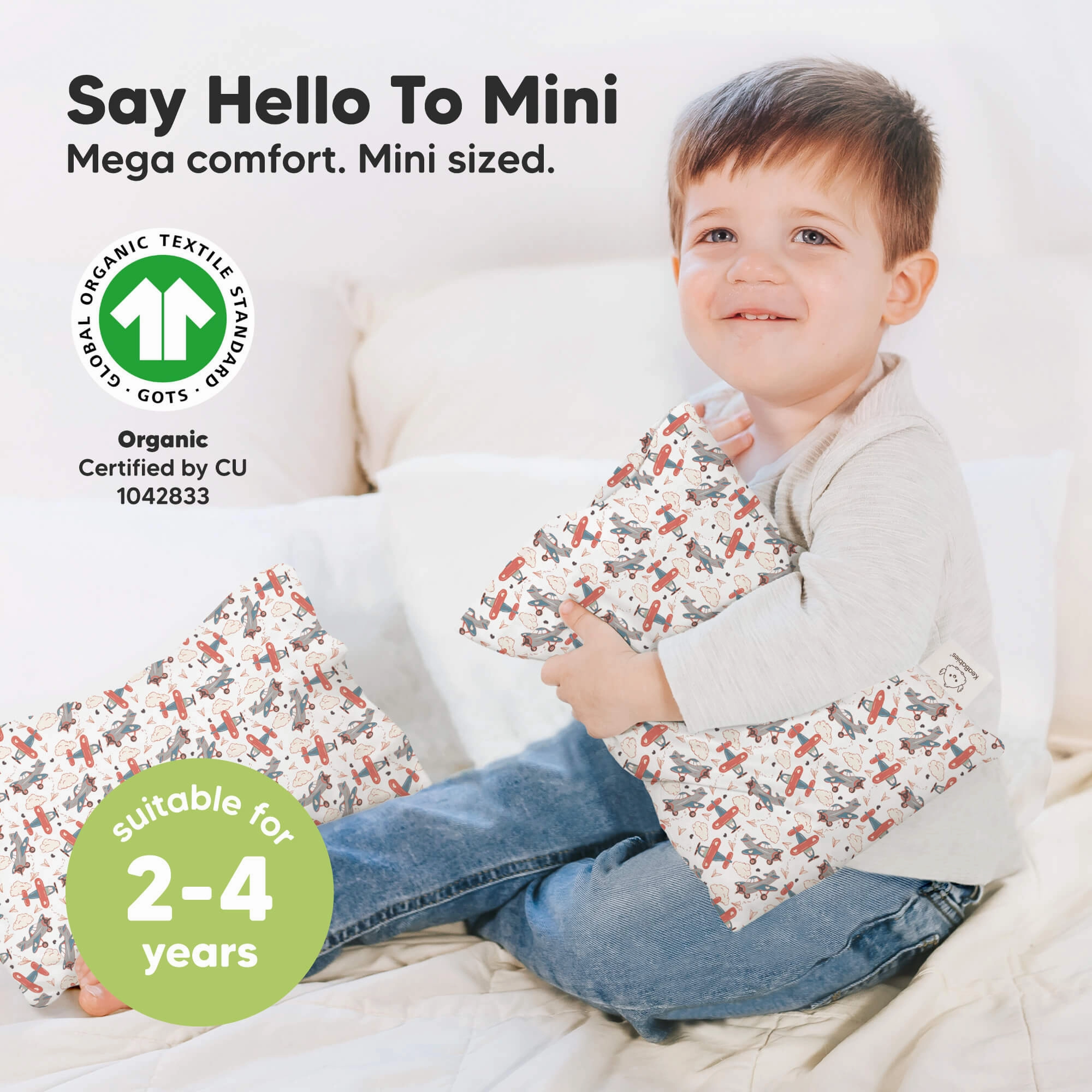 Mini Toddler Pillow With Pillowcase (Aircraft)