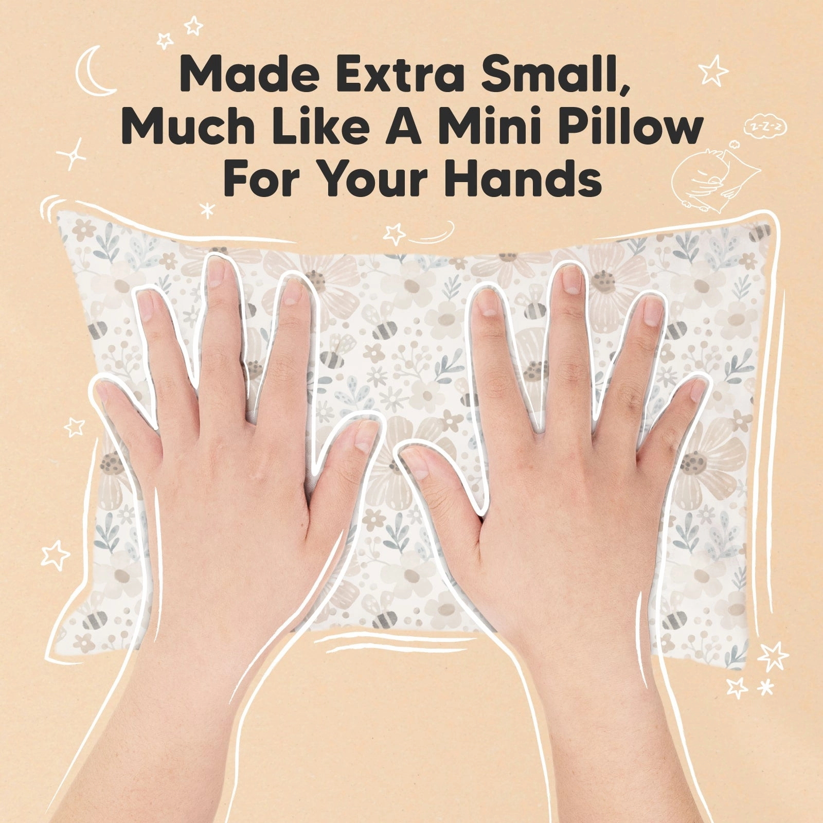 Mini Toddler Pillow With Pillowcase (Flora Vale)