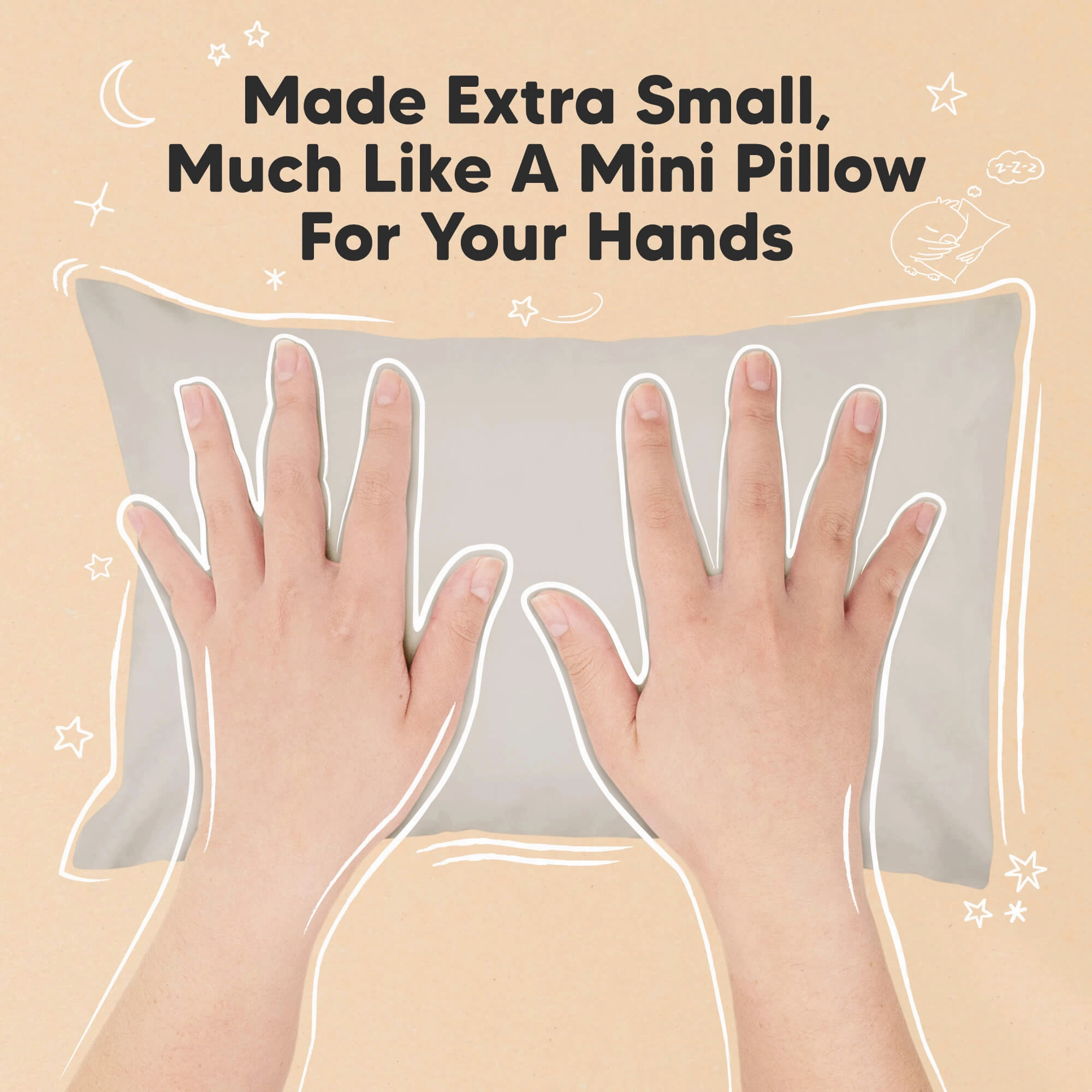 Mini Toddler Pillow With Pillowcase (French Gray)