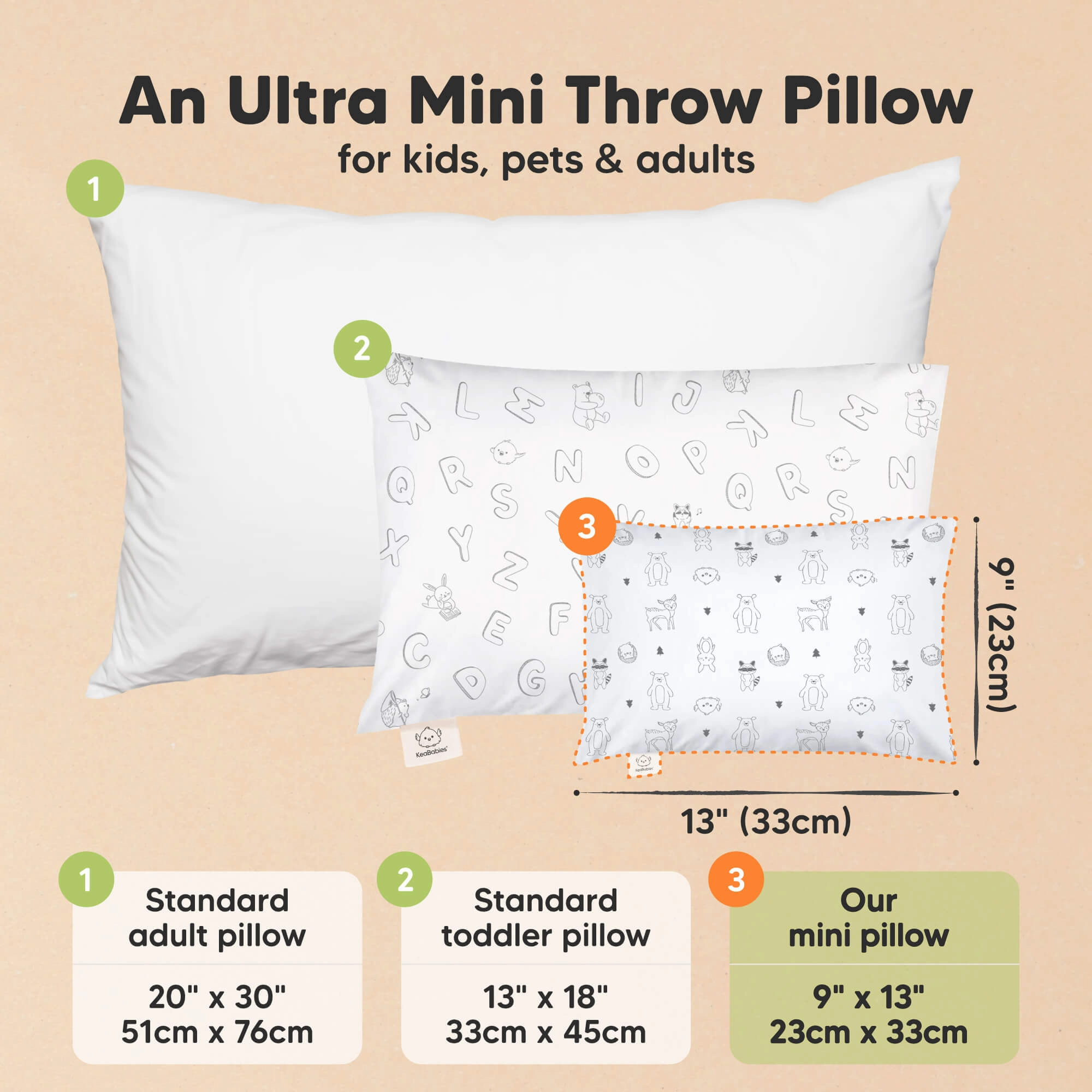 Mini Toddler Pillow With Pillowcase (KeaFriends)
