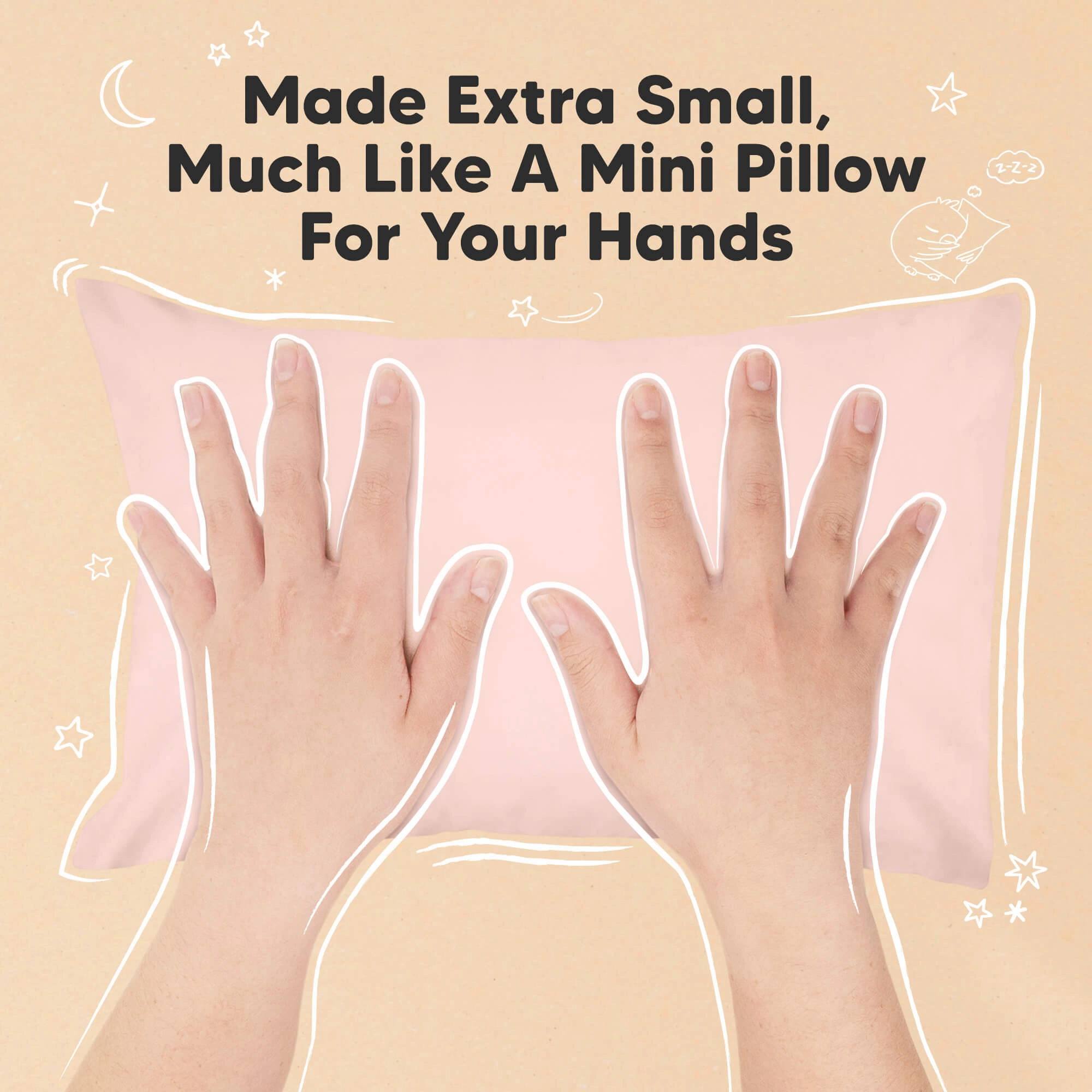 Mini Toddler Pillow With Pillowcase (Mist Pink)