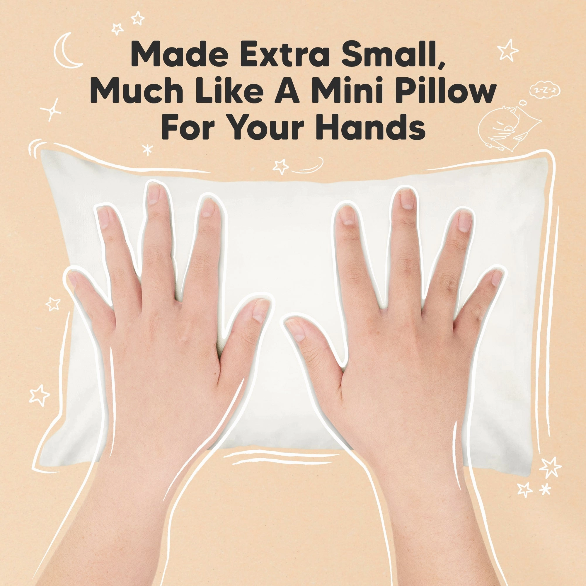 Mini Toddler Pillow With Pillowcase (Soft White)