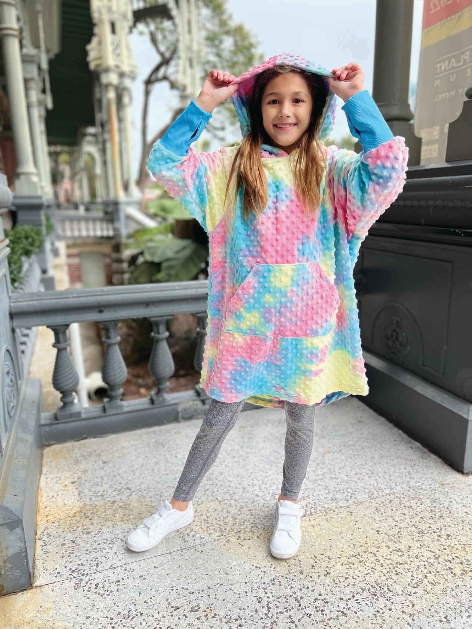 Minky Bubble Oversized Hoodie - Tie Dye