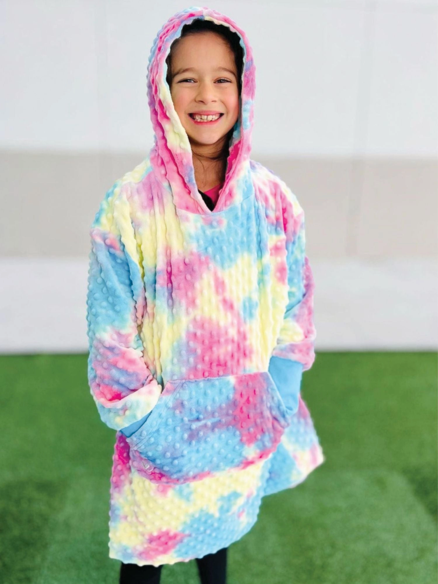 Minky Bubble Oversized Hoodie - Tie Dye
