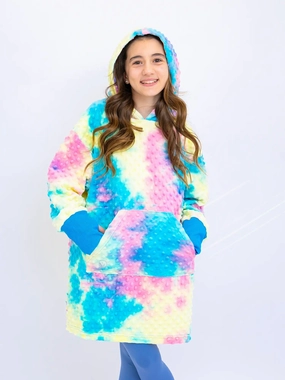 Minky Bubble Oversized Hoodie - Tie Dye
