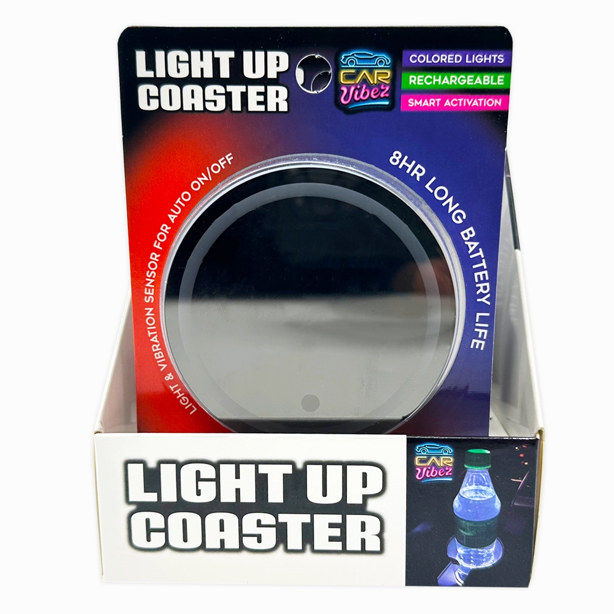 Mood Light LED Light-Up Coaster - 4 Pieces Per Retail Ready Display 41678