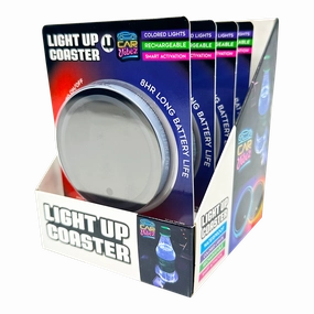 Mood Light LED Light-Up Coaster - 4 Pieces Per Retail Ready Display 41678