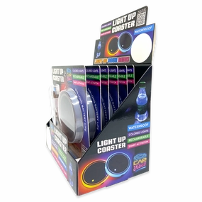 Mood Light LED Light-Up Coaster - 6 Pieces Per Retail Ready Display 23801