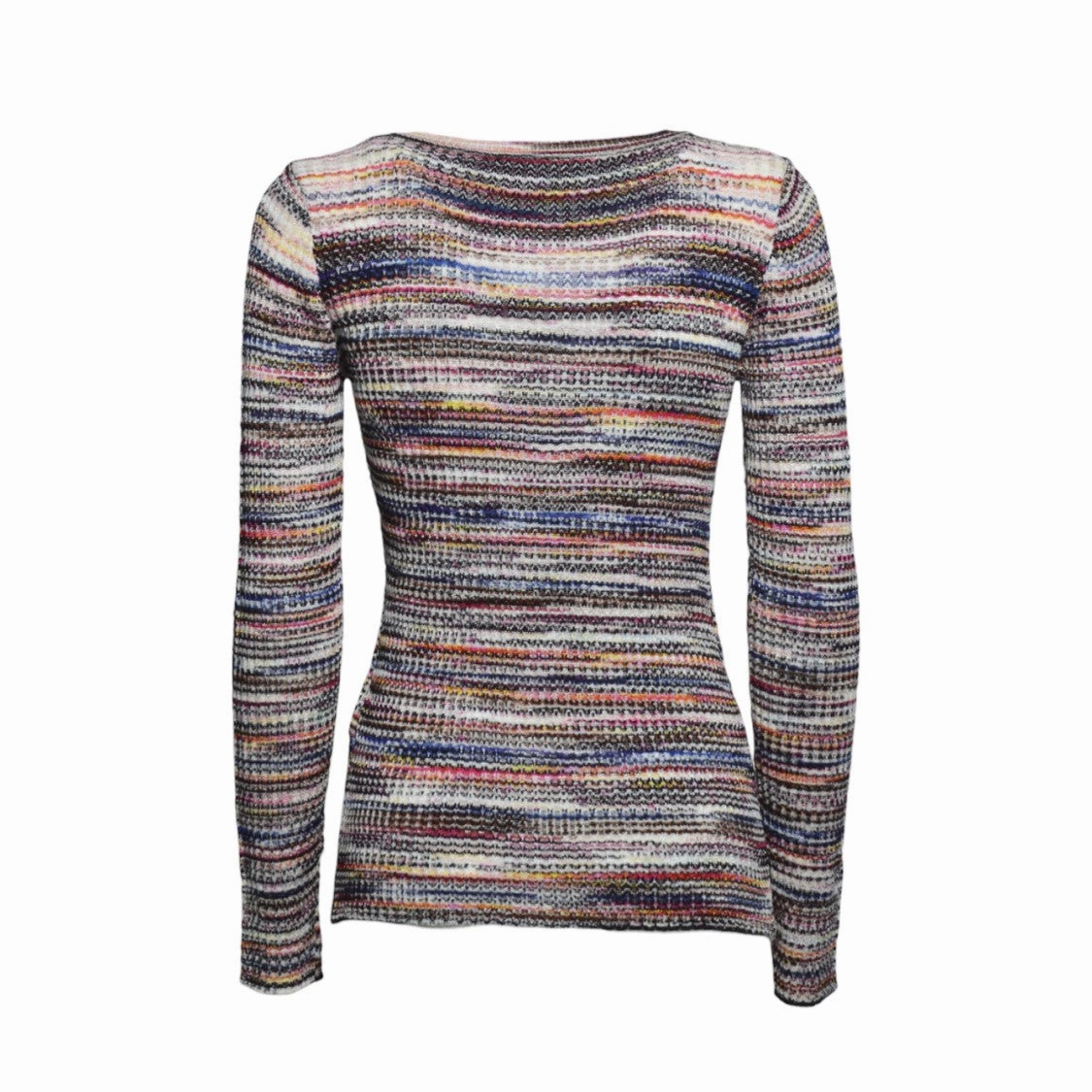 Multicolor Ribbed Wool And Viscose Flamed Cardigan