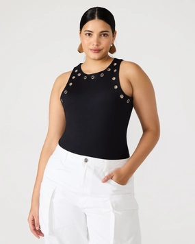NICO GROMMET BODYSUIT BLACK