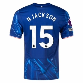 Nike Chelsea Nicholas Jackson Home Jersey w/ EPL   No Room For Racism Patches 24/25 (Rush Blue/Team Orange)