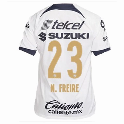 Nike Pumas UNAM Nicolás Freire Home Jersey w/ Liga MX Patch 23/24 (White/Obsidian)