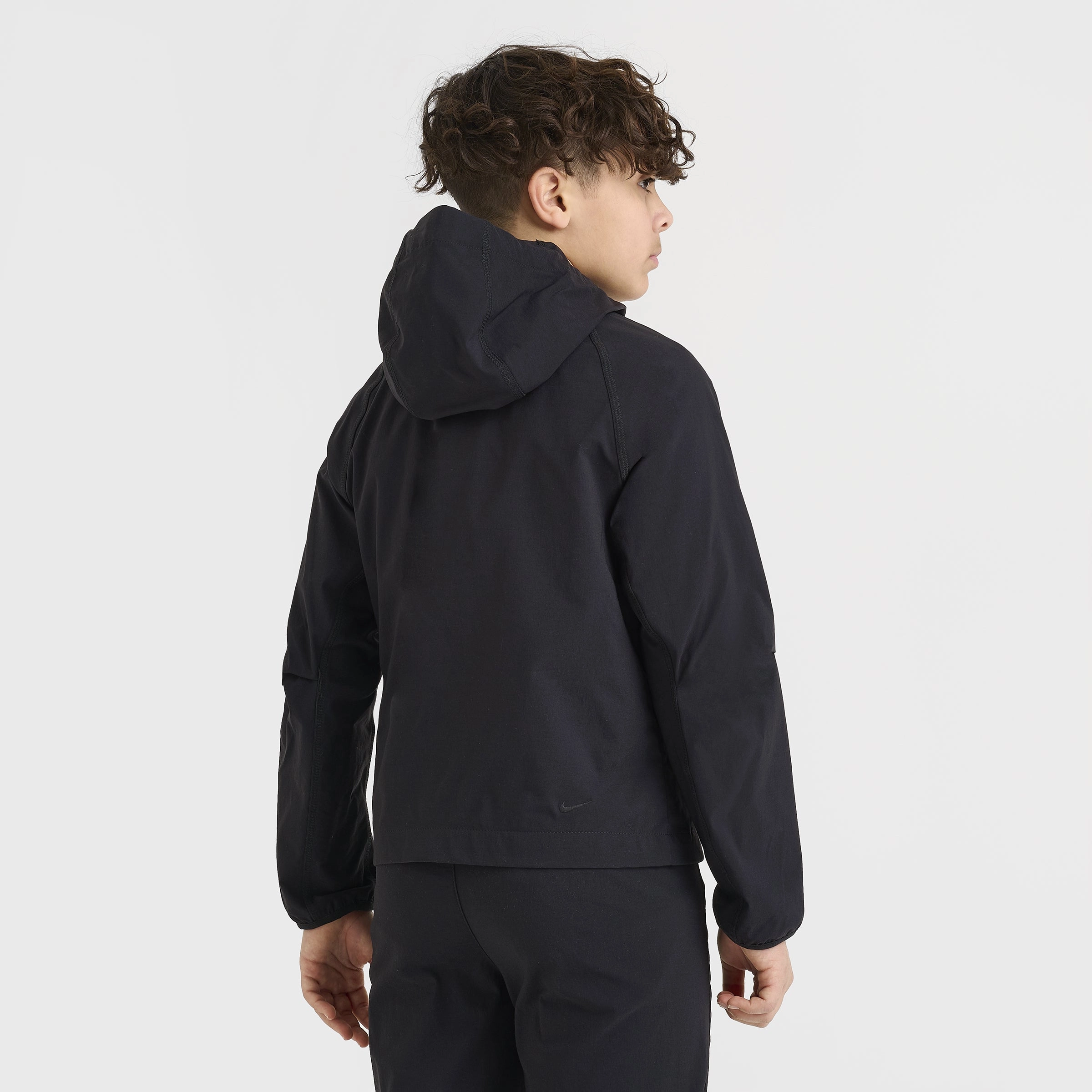Nike Sportswear Junior Boys' Tech Woven Full Zip Hoodie Black / Black - Black