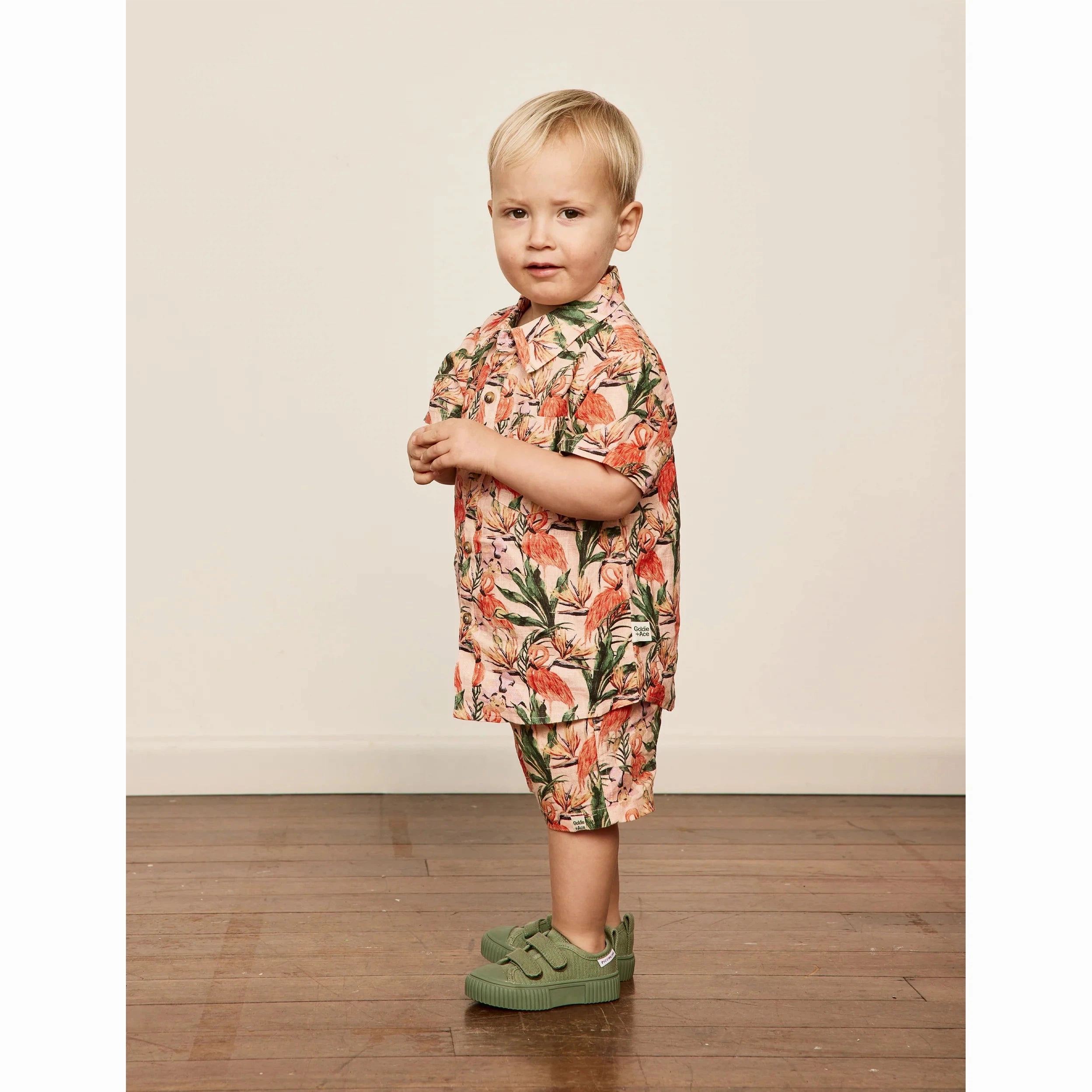 Noah Linen Shorts - Flamingo Peach