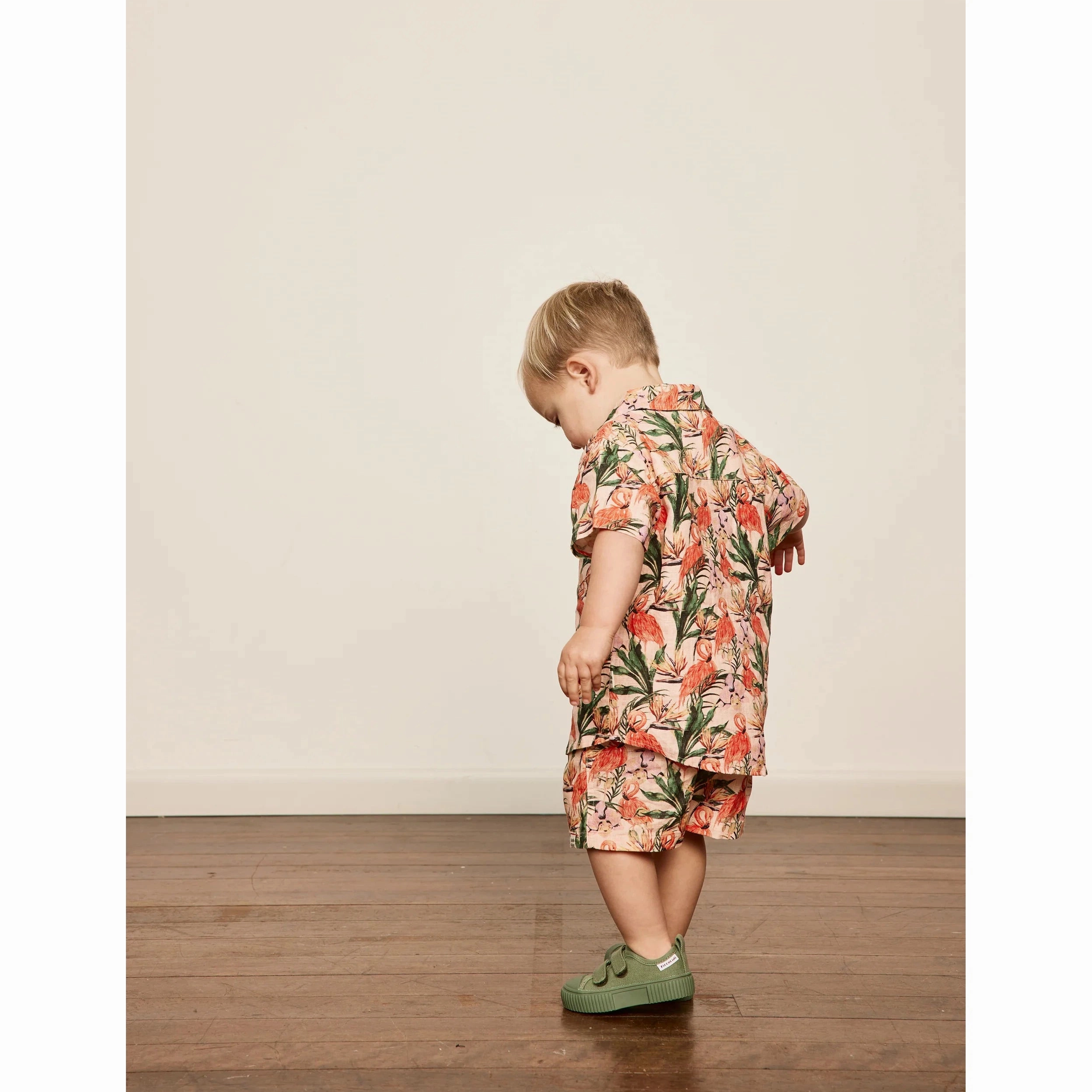 Noah Linen Shorts - Flamingo Peach