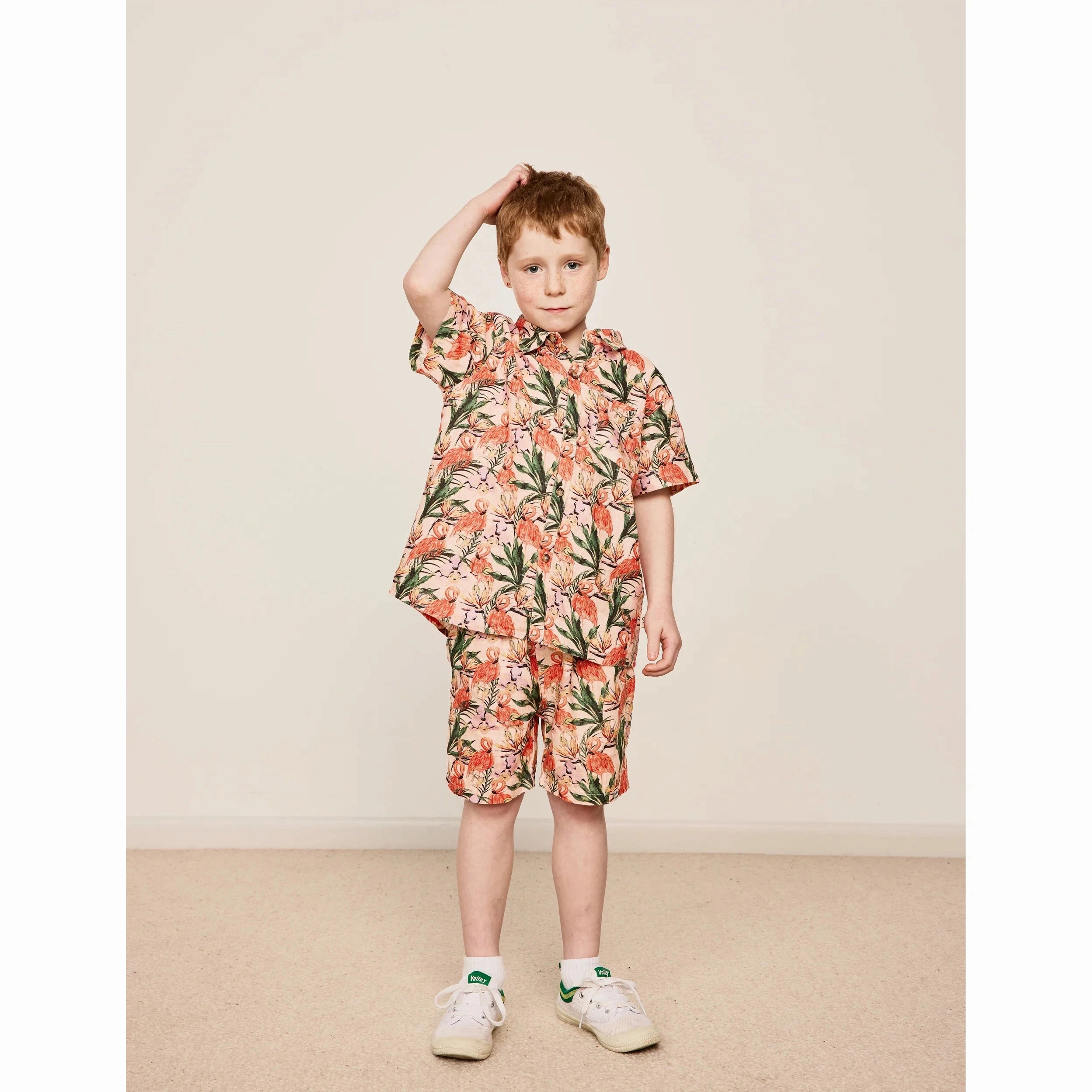 Noah Linen Shorts - Flamingo Peach