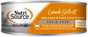 NutriSource Grain Free Lamb & Lamb Liver Select Canned Cat Food