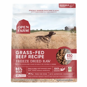 Open Farm Grain Free Grass Fed Beef Recipe Freeze Dried Raw Dog Food