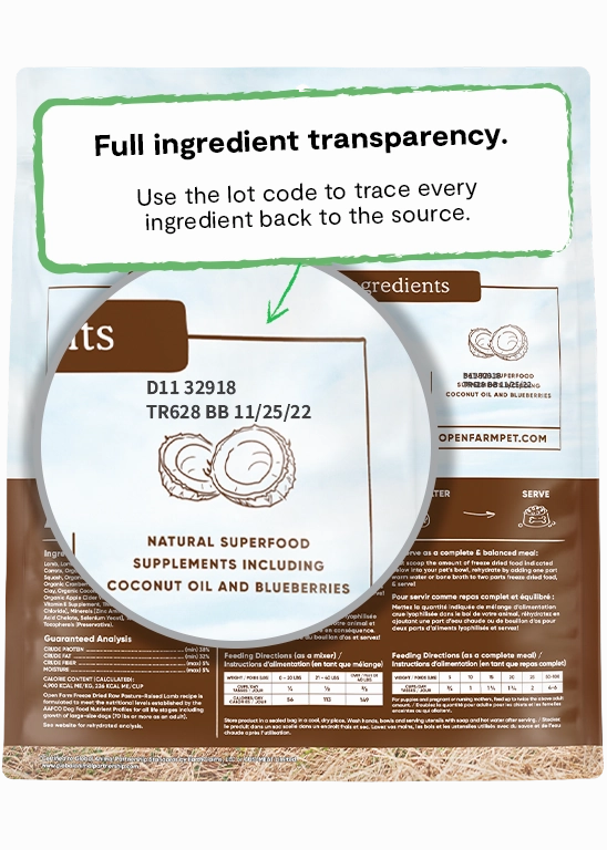 Open Farm Pasture-raised Lamb Freeze Dried Raw Dog Food