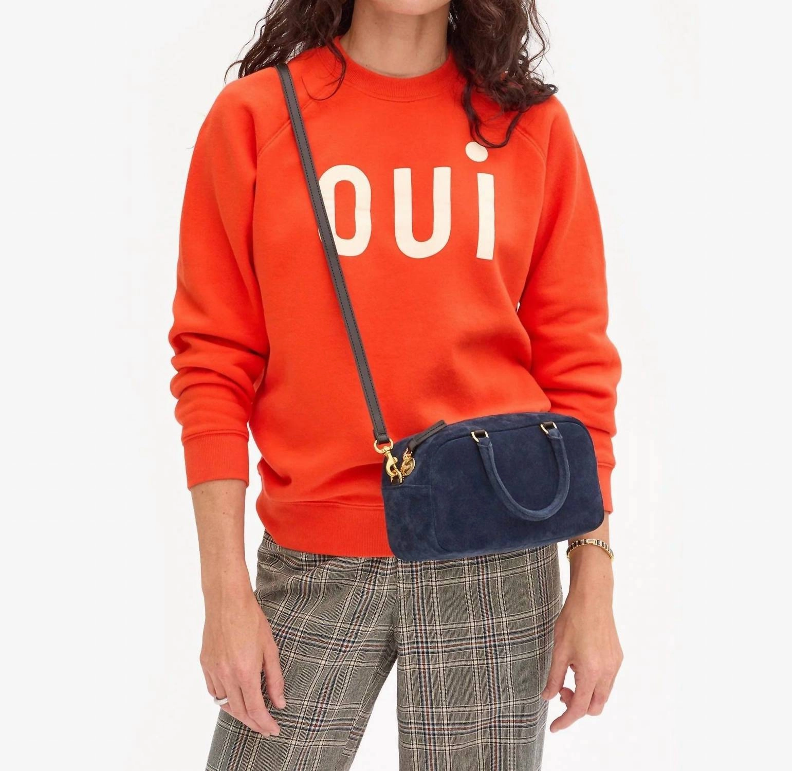 Oui Sweatshirt In Blood Orange