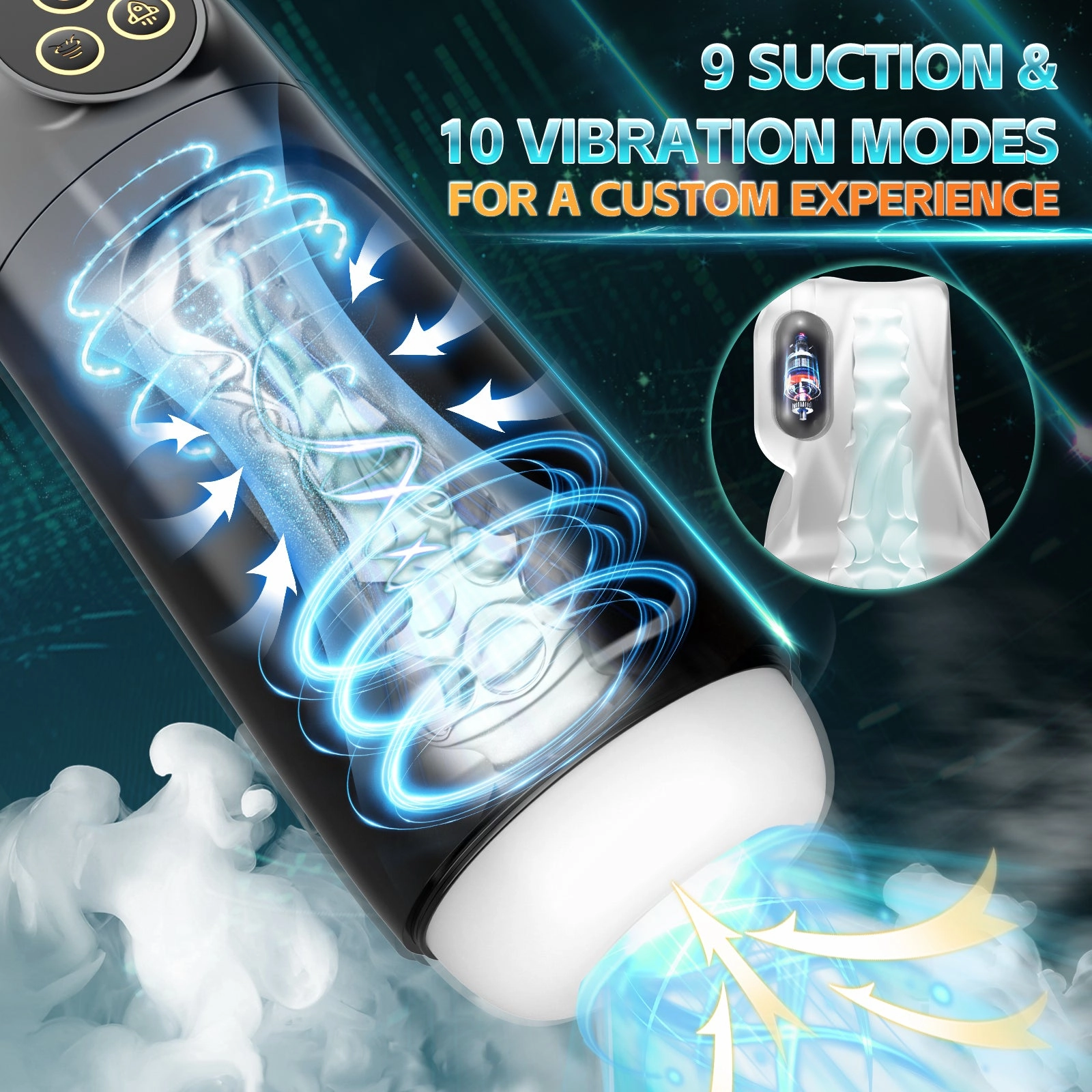Penis Pump with 10 Sucking & Vibrating Modes