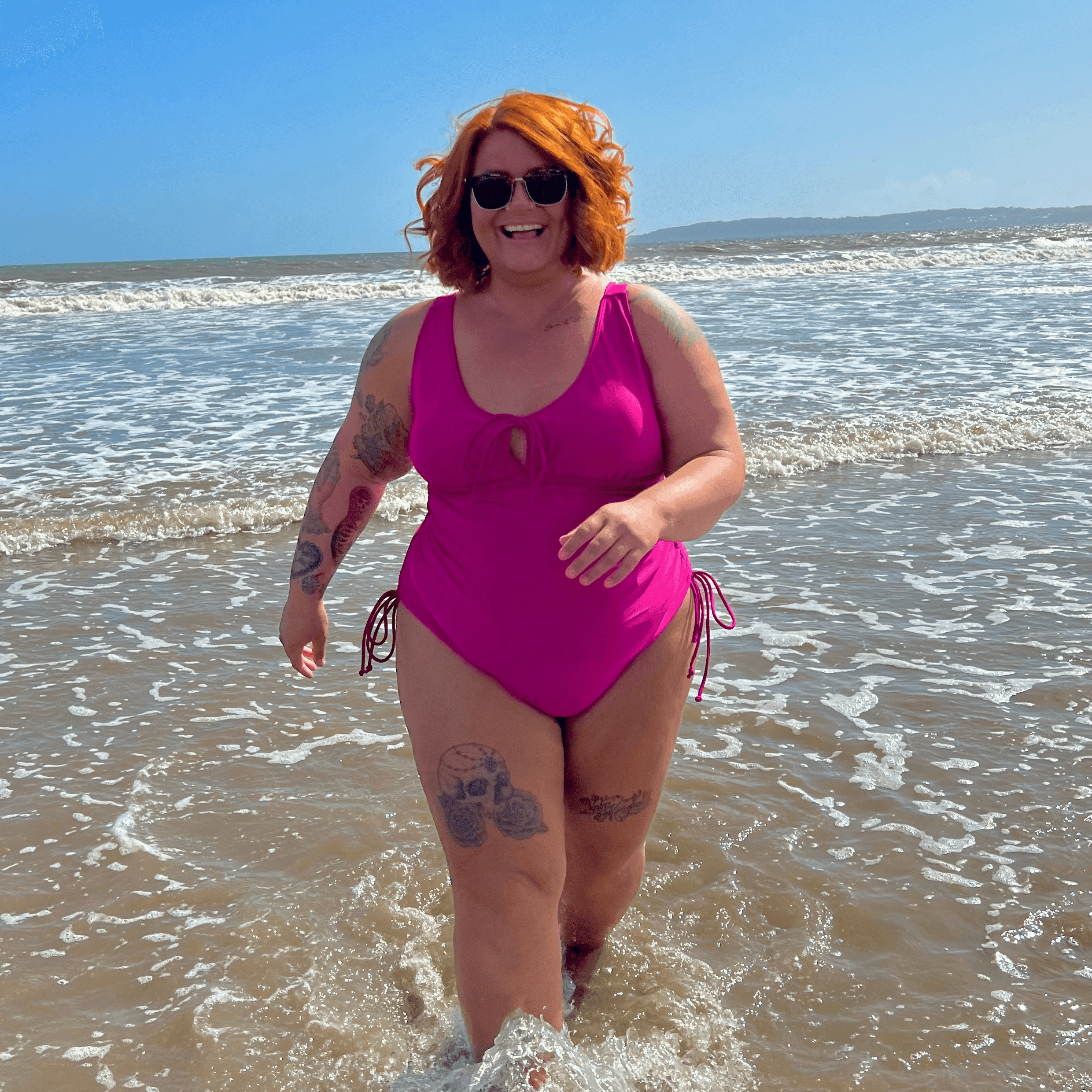 Phone Home Swimsuit - Hot Pink
