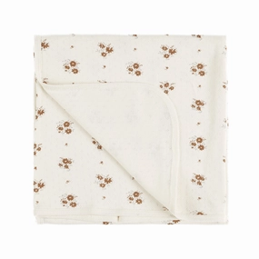 Pointelle Baby Blanket - Autumn Flora - Ivory - FINAL SALE