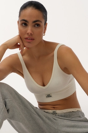 Posey Unpadded Bralette Off White