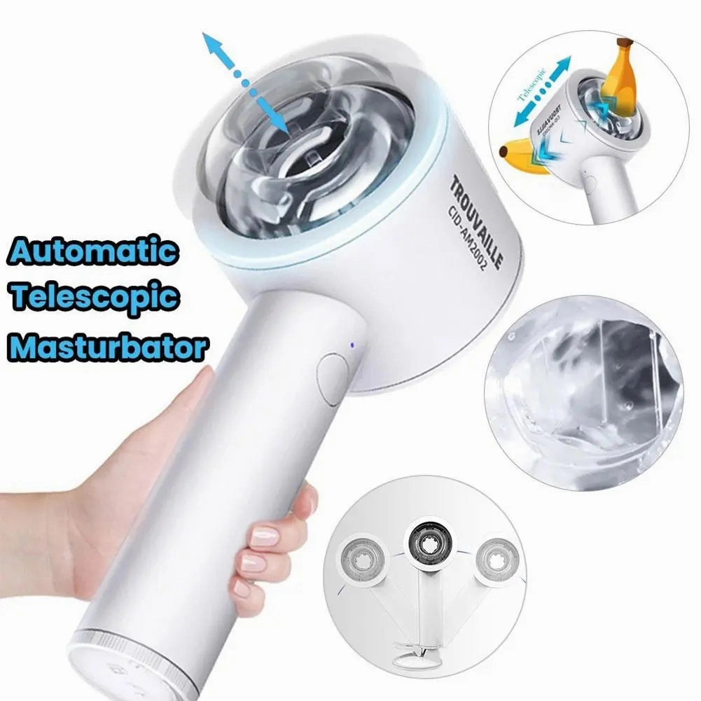 Quusvik 6-Freq Telescopic Handheld Masturbator for Men - Intelligent Male Toy