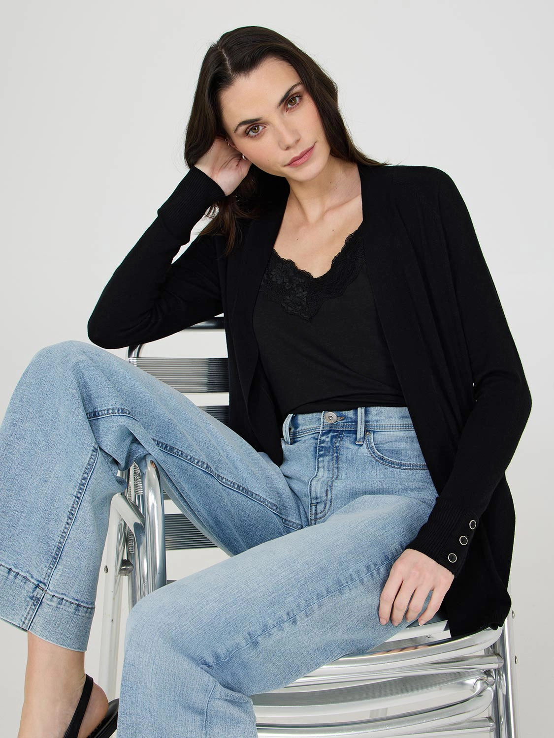 Ribbed Cardigan Duster