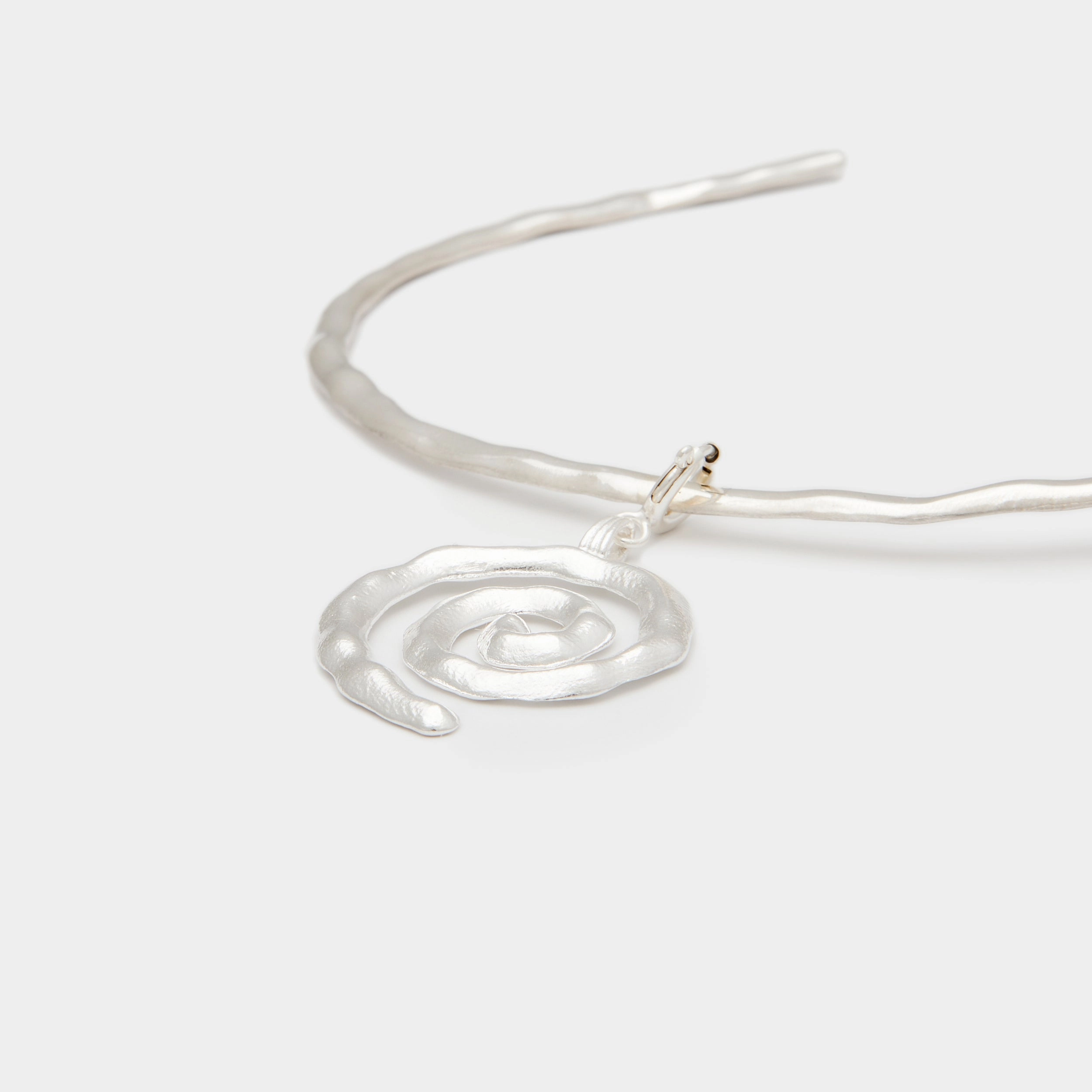 Sacred Spiral Choker in Silver