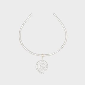 Sacred Spiral Choker in Silver