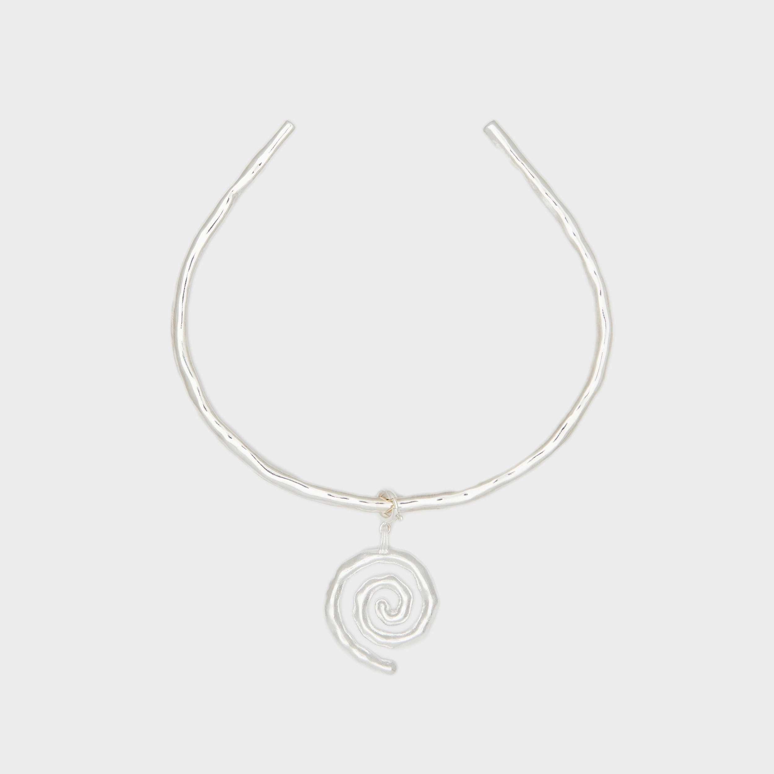 Sacred Spiral Choker in Silver