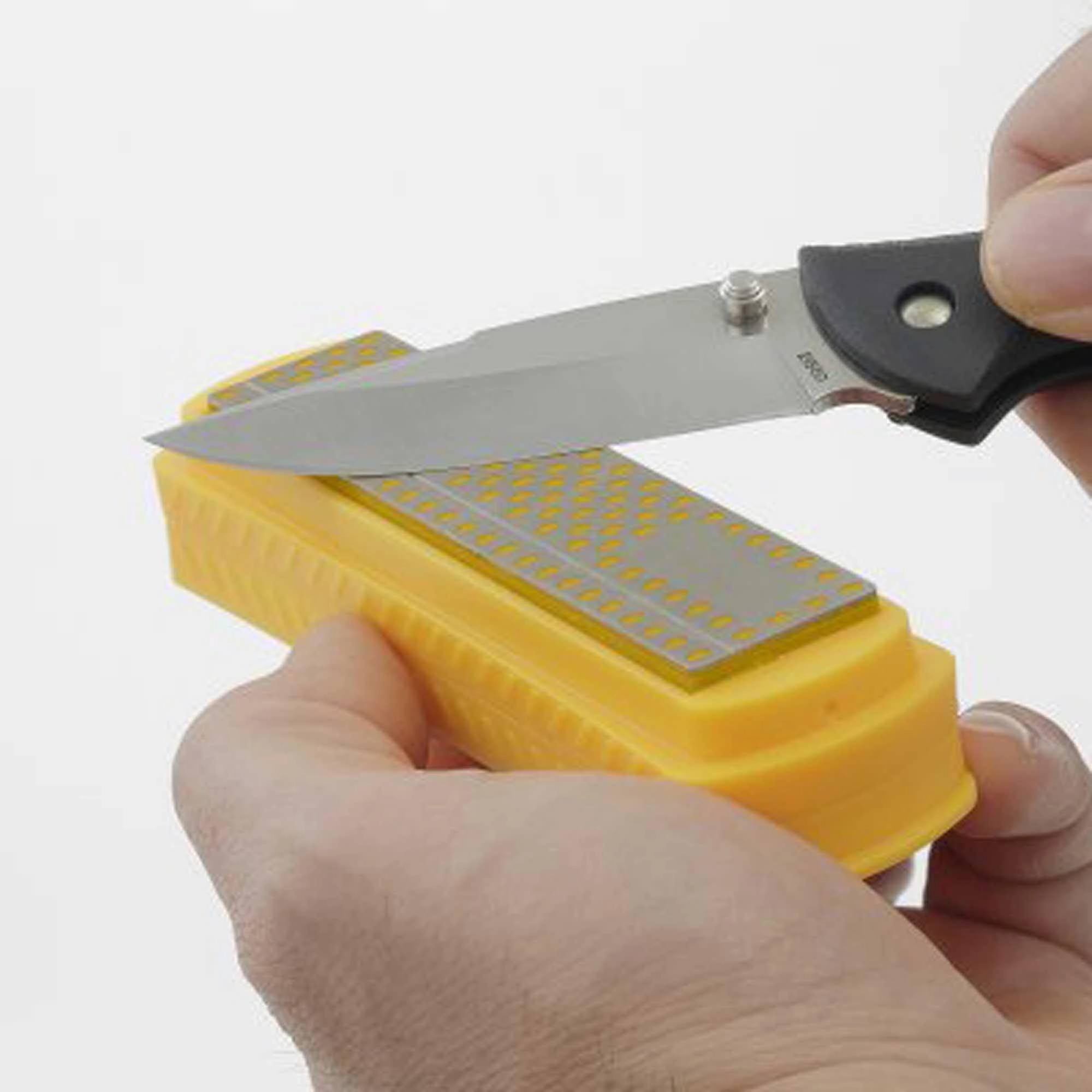 Smith's Sharpening Stone - 4 inch Yellow Coarse Diamond with Stone Cover | SM50924