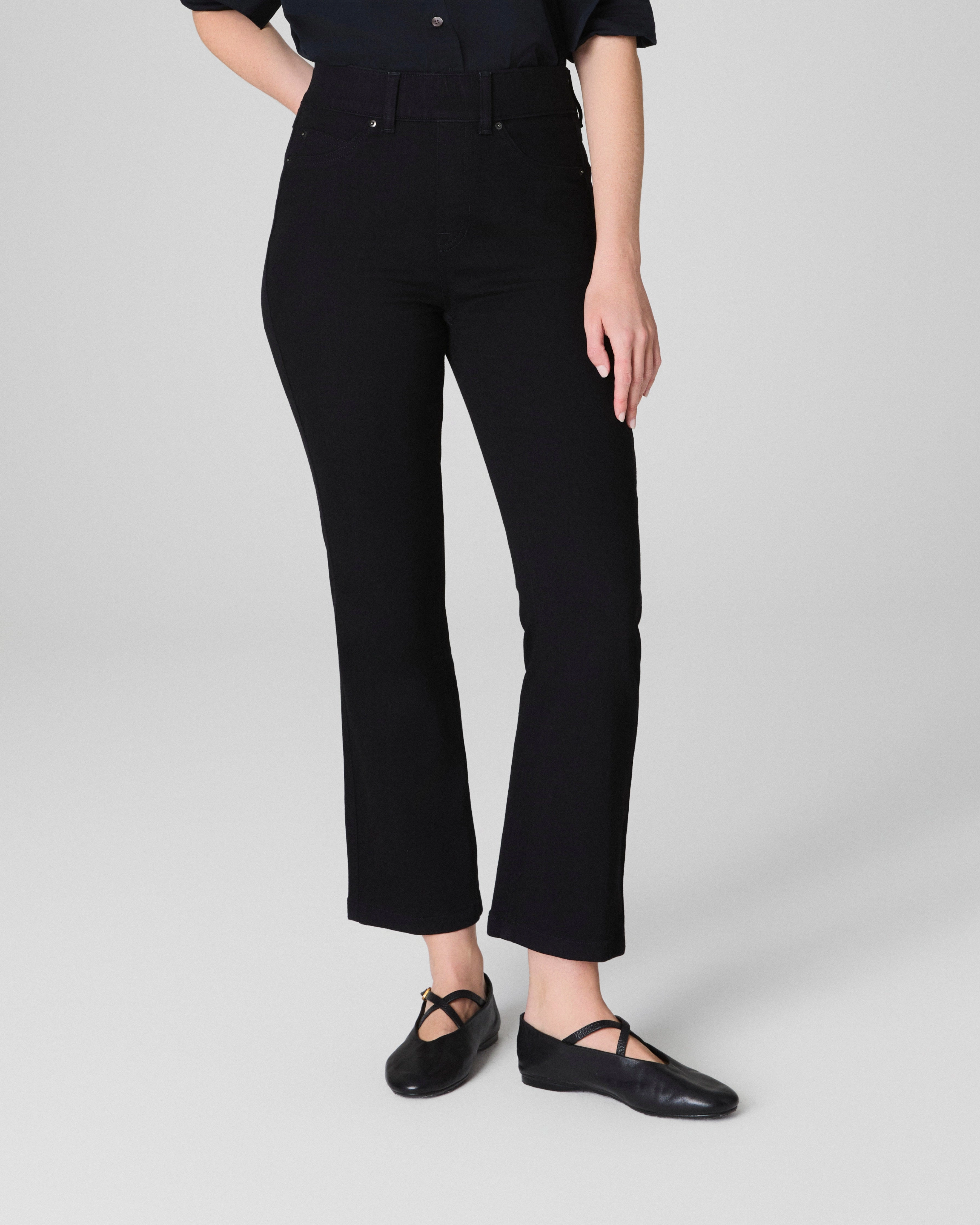 SPANXshape™ EveryWear Kick Flare Jeans, Clean Black