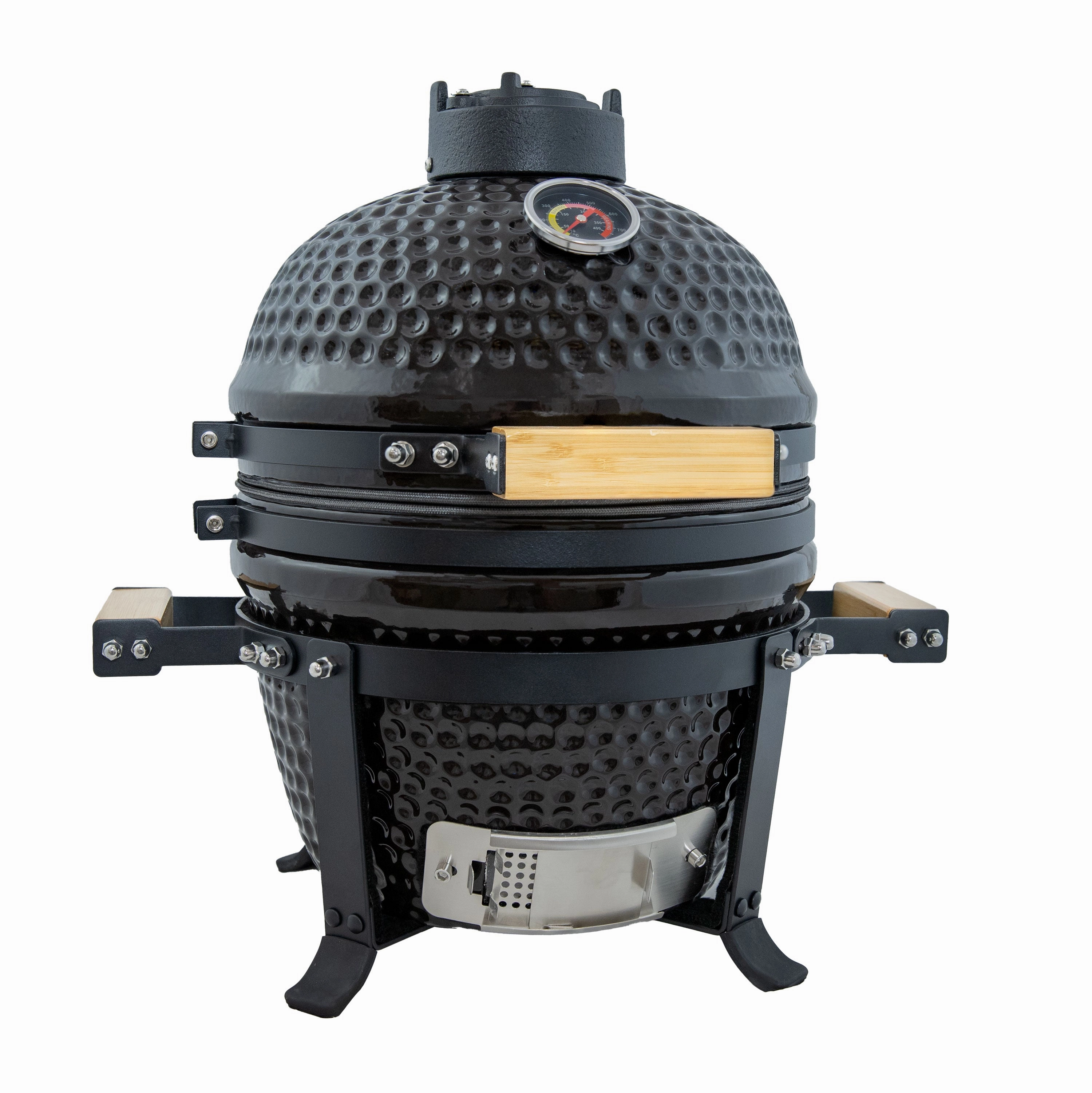 Sunnydaze Tabletop Ceramic Egg Kamado Charcoal Grill and Smoker with Stand