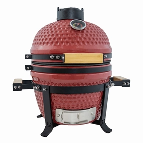 Sunnydaze Tabletop Ceramic Egg Kamado Charcoal Grill and Smoker with Stand