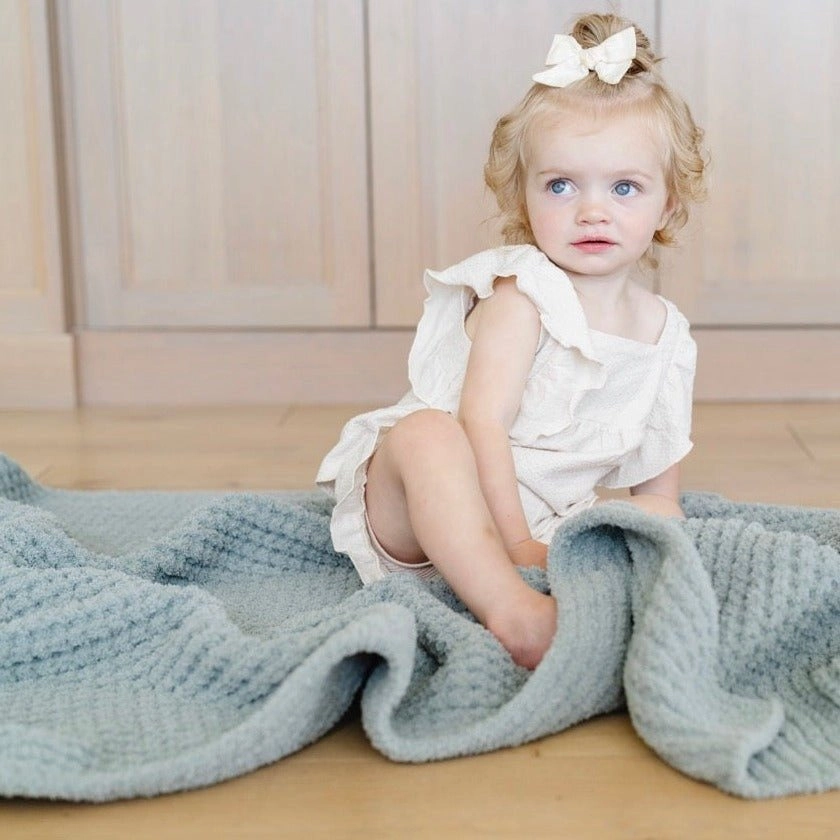 Waffle Knit Toddler Blanket