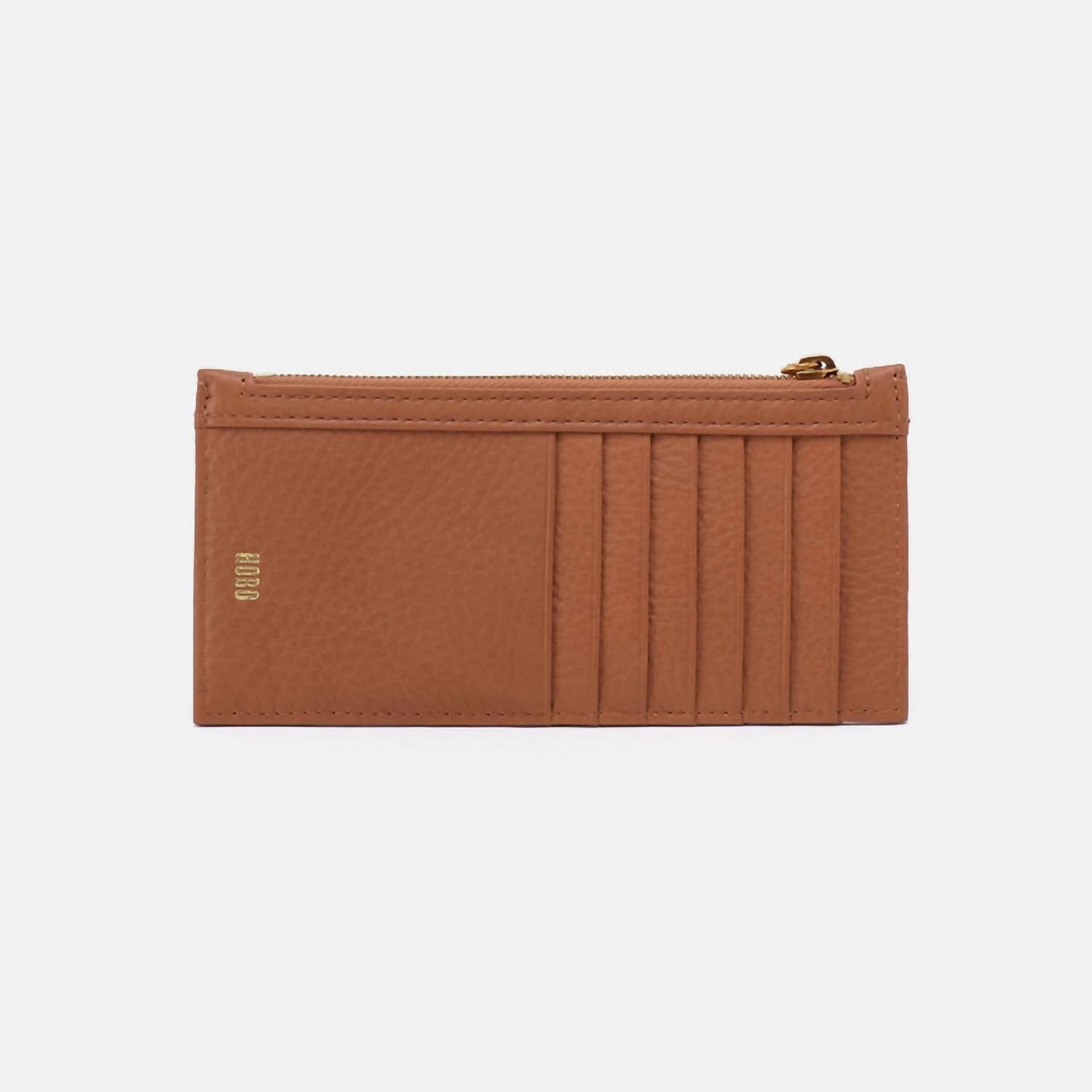Women's Carte Card Case Wallet In Warm Honey