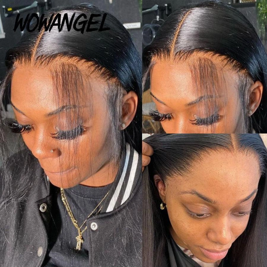 WOWANGEL 13X4 HD Lace Full Frontal Wigs Straight | USA Overnight Shipping