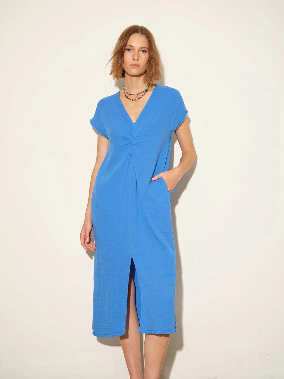 Xixchg004 Deep Wave Midi Dress