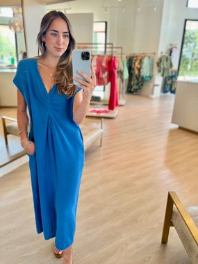Xixchg004 Deep Wave Midi Dress