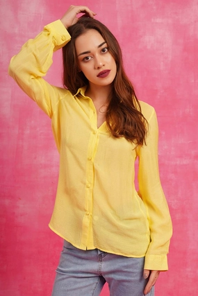 Yellow Viscose Shirt