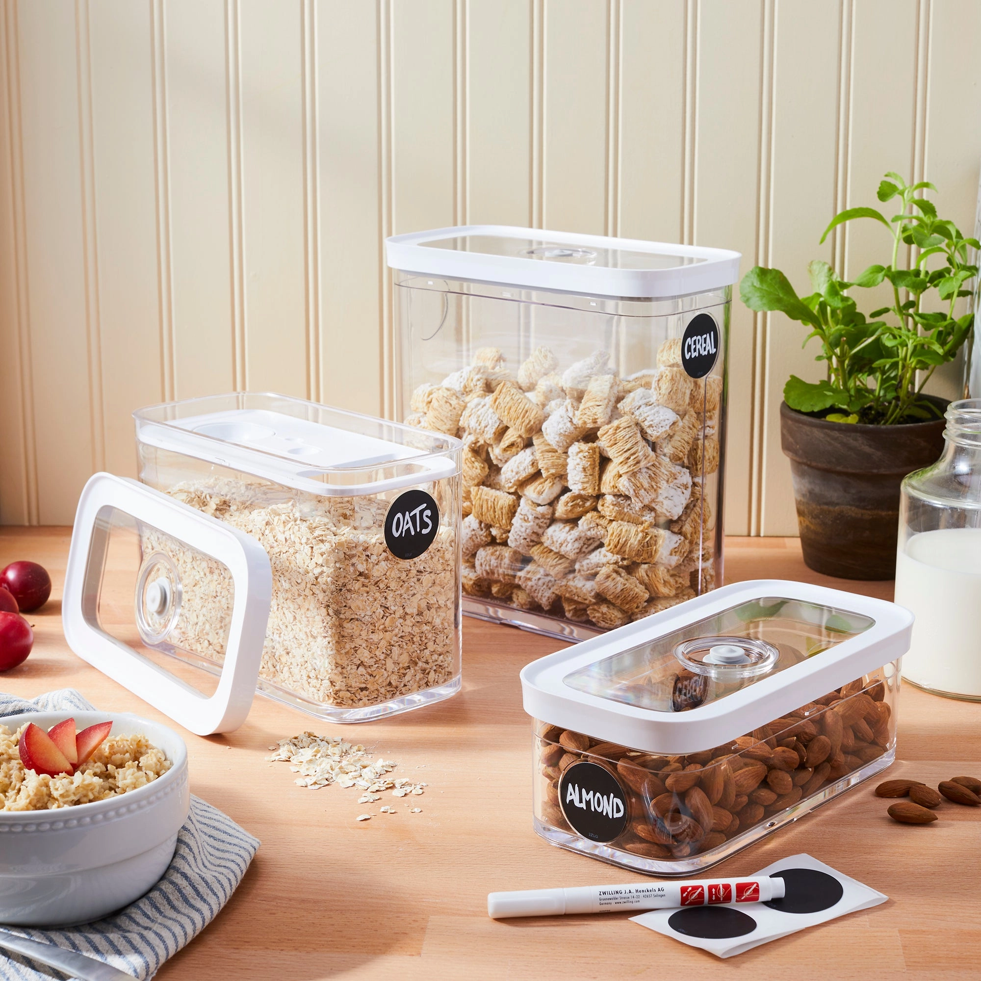 ZWILLING Fresh & Save Cube Box, Plastic, Airtight Dry Food Storage Container, Medium Container