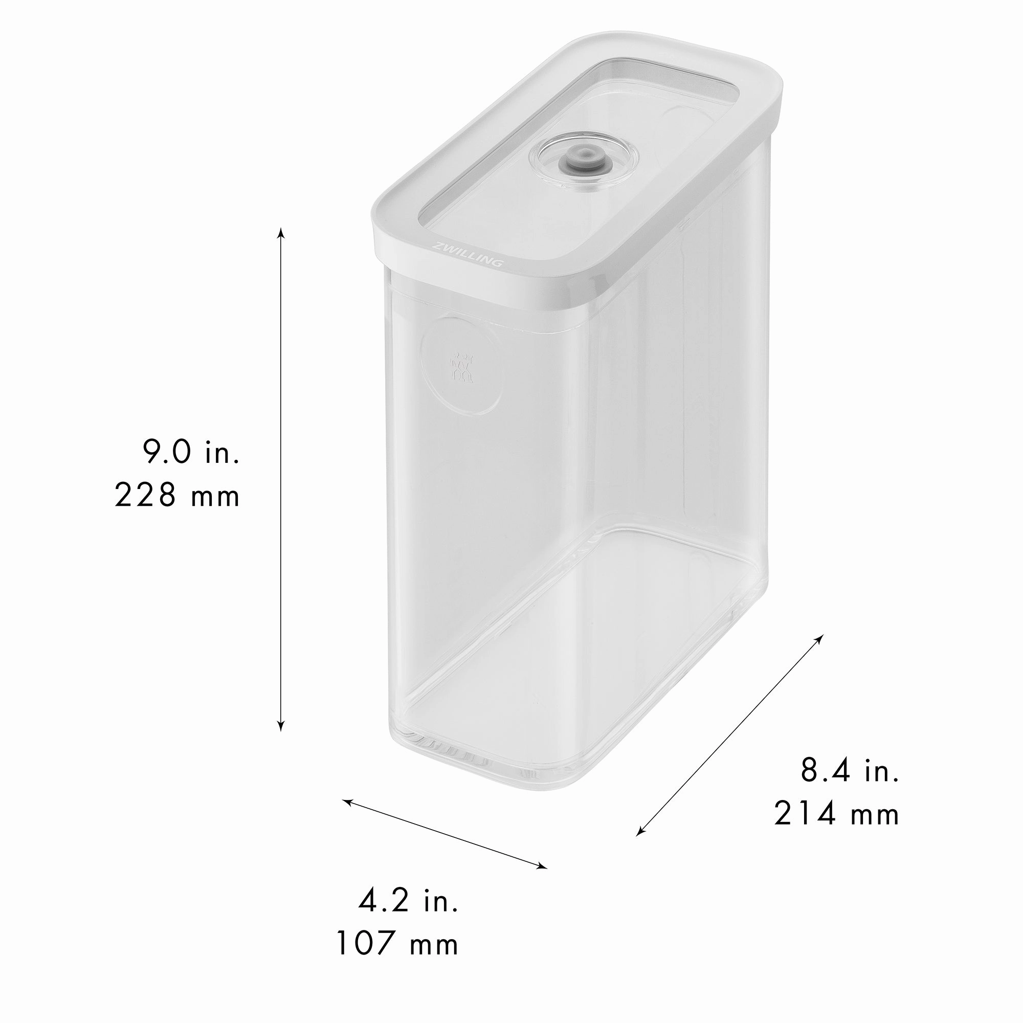 ZWILLING Fresh & Save Cube Box, Plastic, Airtight Dry Food Storage Container, Medium Container